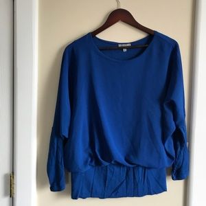 Dolman Sleeve Blue Top